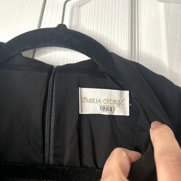 Emilia George Meghan Black V-Neck Collared Maternity Dress Women's Size Large L - Picture 6 of 11